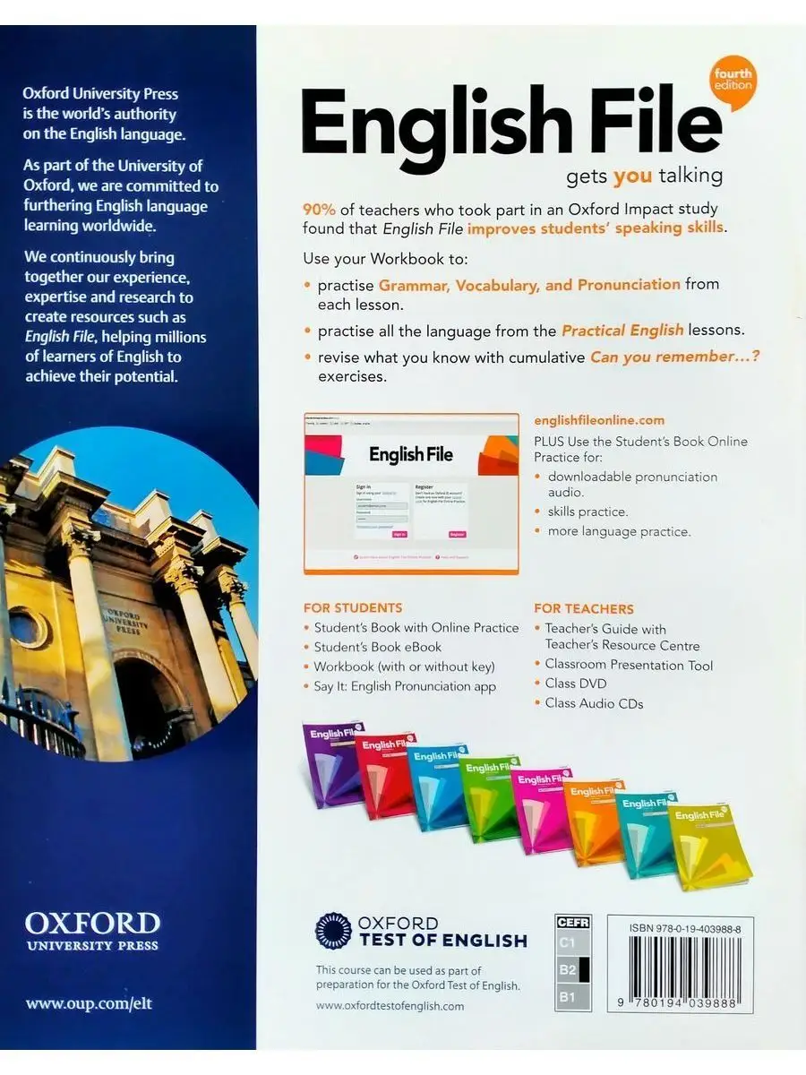 English File 4 ed Upper-Intermediate Workbook with key Oxford University  Press купить по цене 66,25 р. в интернет-магазине Wildberries в Беларуси |  14873941