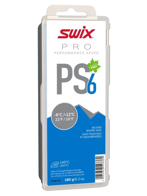 Swix Парафин PS6 Blue от -6С до -12C, 180 г