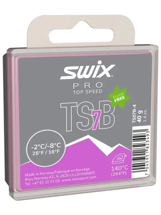 Swix Парафин TS7 Black от -2С до -8С, 40 г