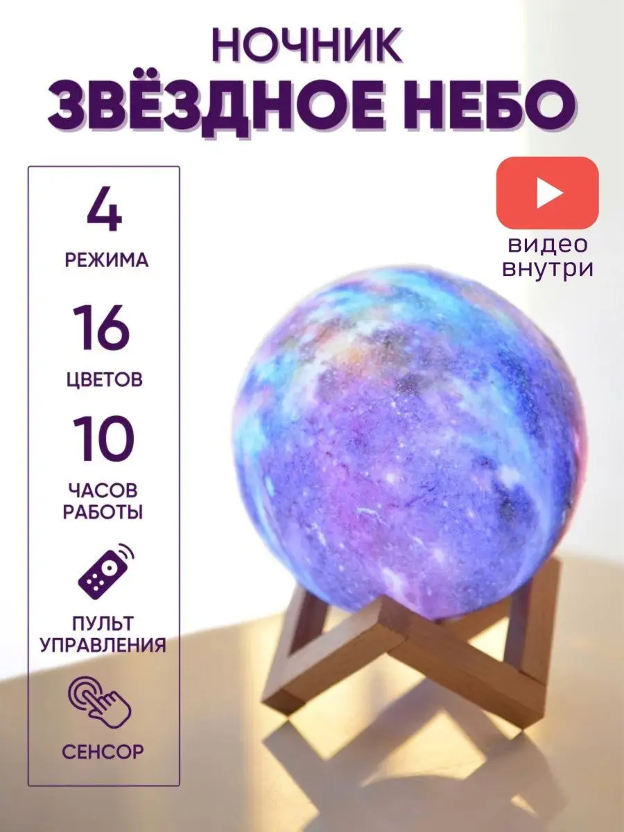 Ночник детский звездное небо подарок SHINE! купить в интернет-магазине  Wildberries | 15288496