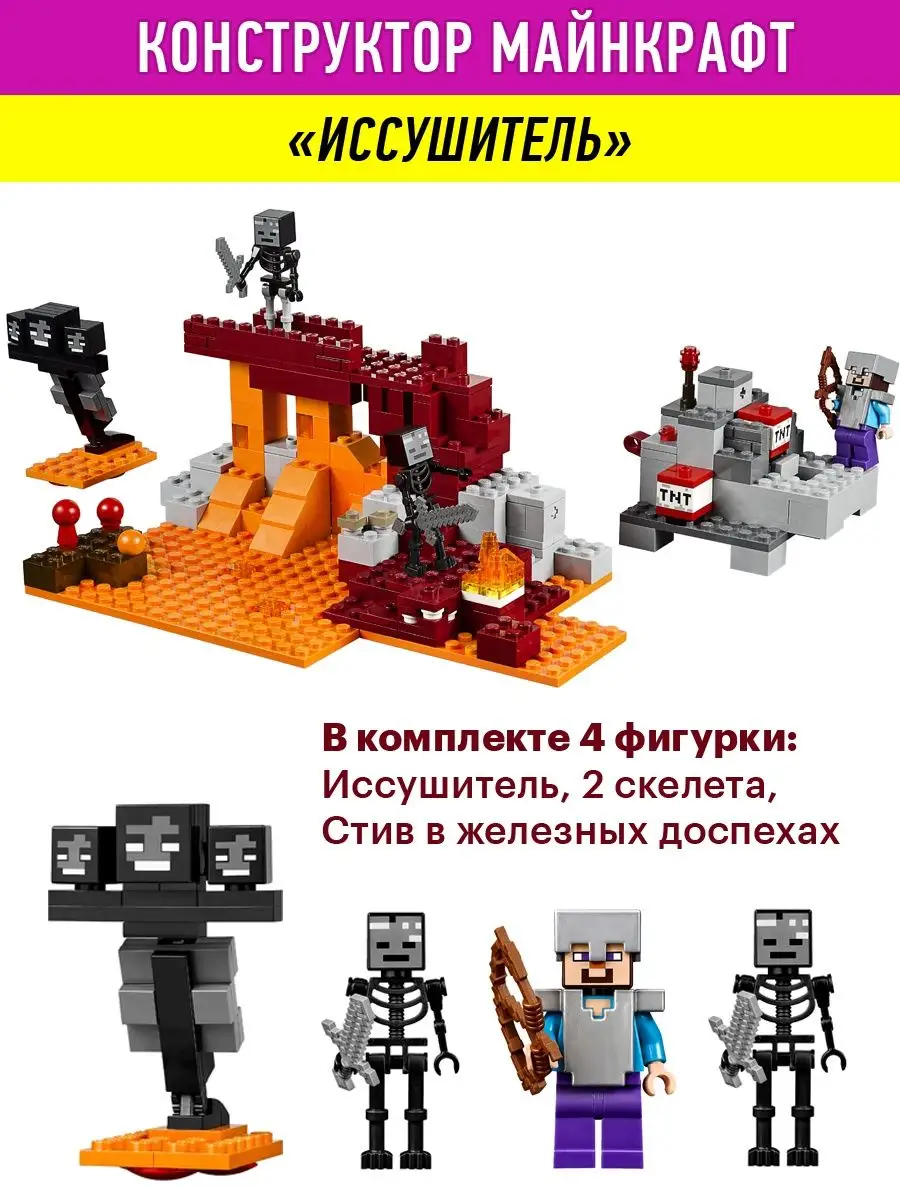 Конструктор Minecraft Майнкрафт Иссушитель Panawealth купить по цене 0 сум  в интернет-магазине Wildberries в Узбекистане | 15702147