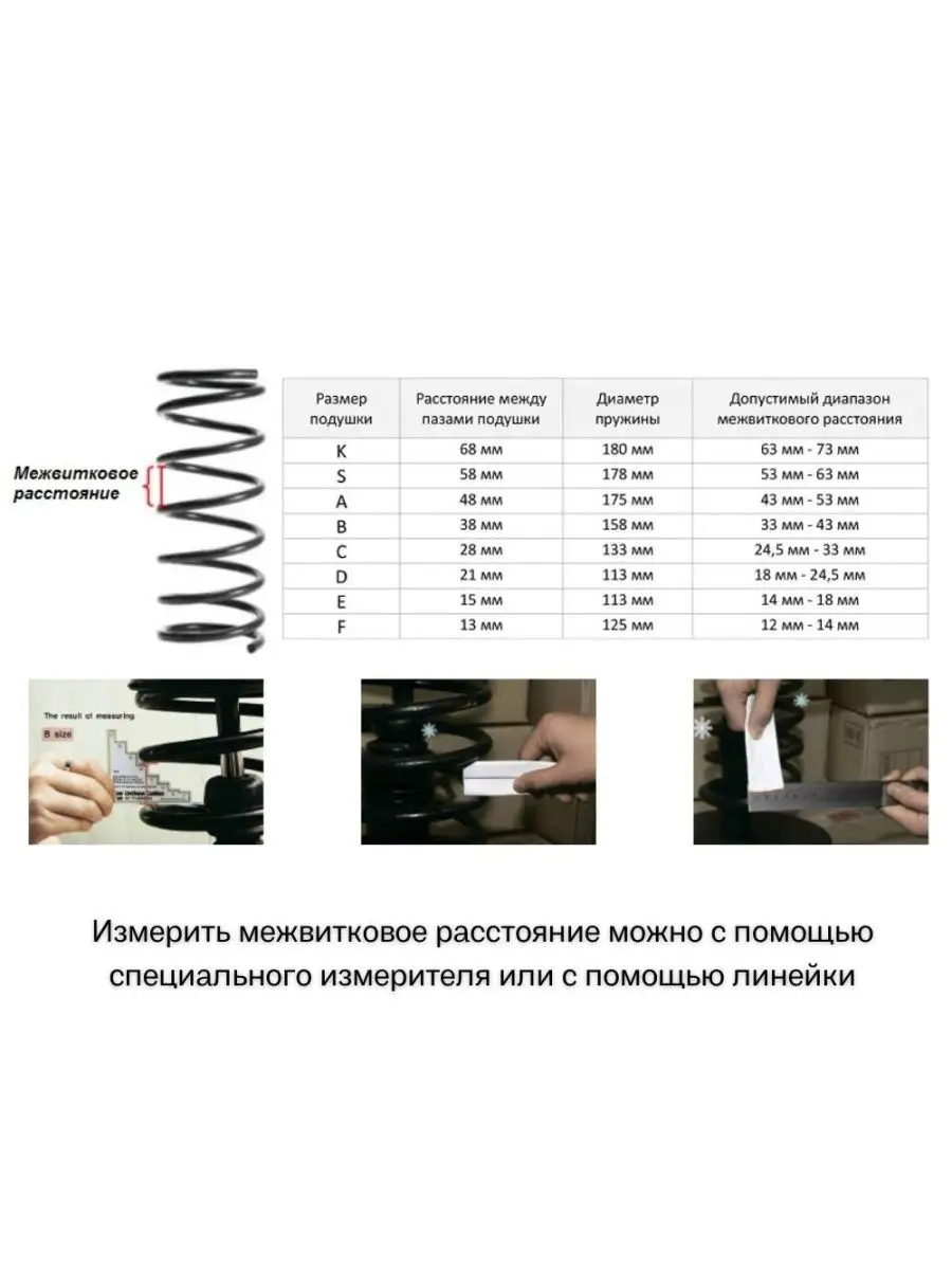 Таблица для подбора автобаферов