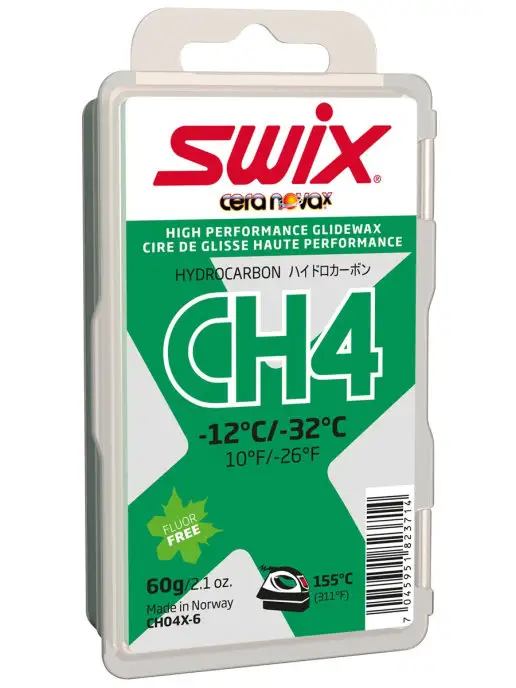 Swix Парафин на холод, зеленый CH4X Green от -12С до -32С, 60 г