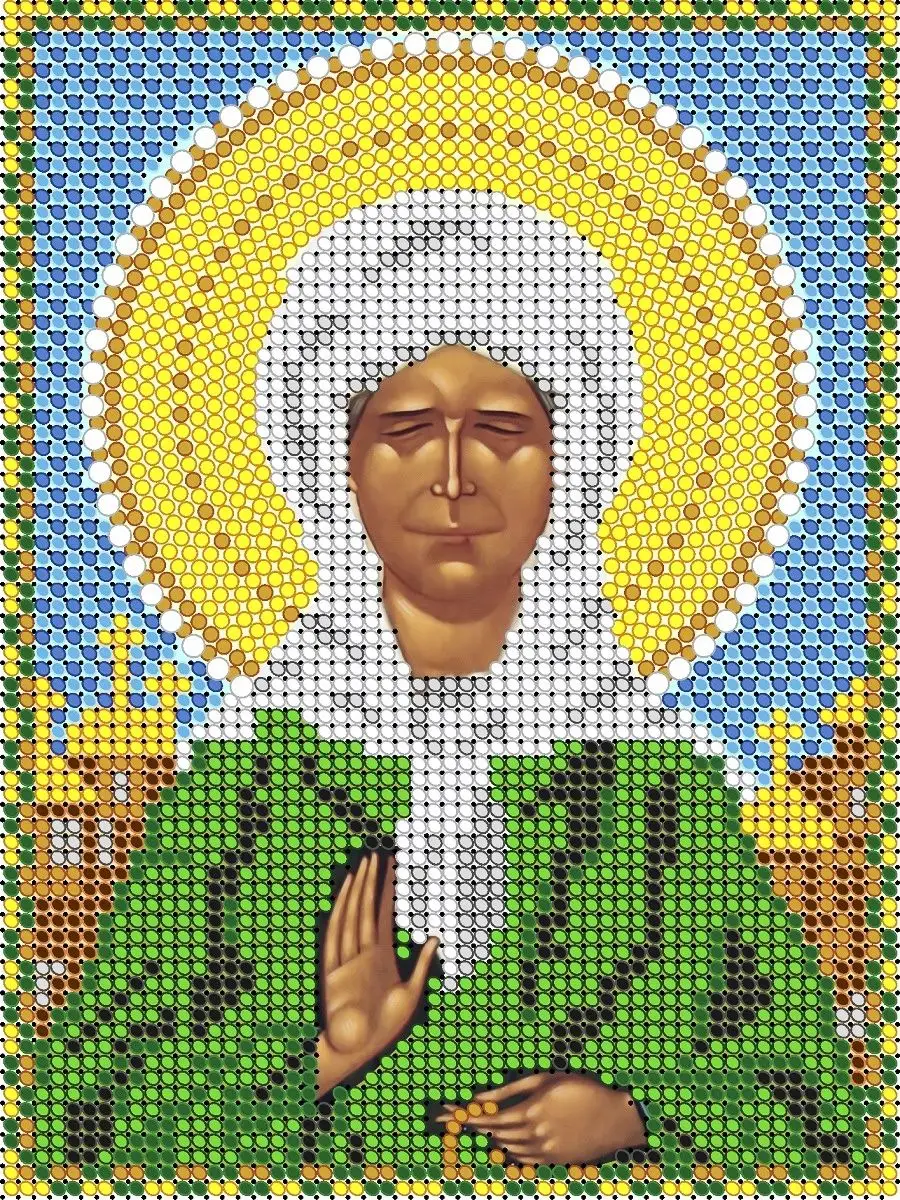 Набор для вышивания крестом Святая Матрона Московская, 28x37 (19x25), Матренин посад