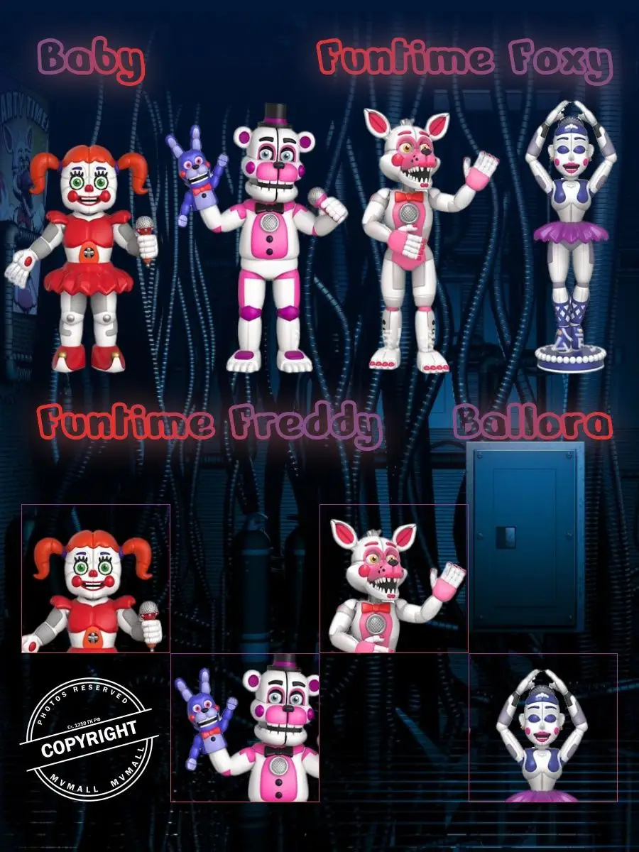 Аниматроники 5 см Sister Location Аниматроники/ФНАФ/Игрушки/FNAF/фигурки  купить по цене 0 сум в интернет-магазине Wildberries в Узбекистане |  16642592