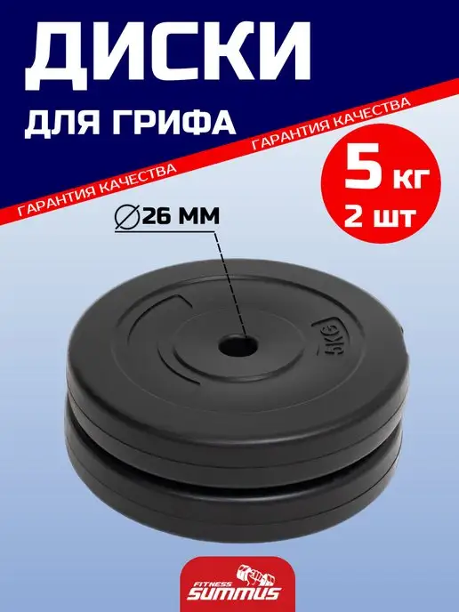 Черный обрезиненный диск Profigym 2,5 кг