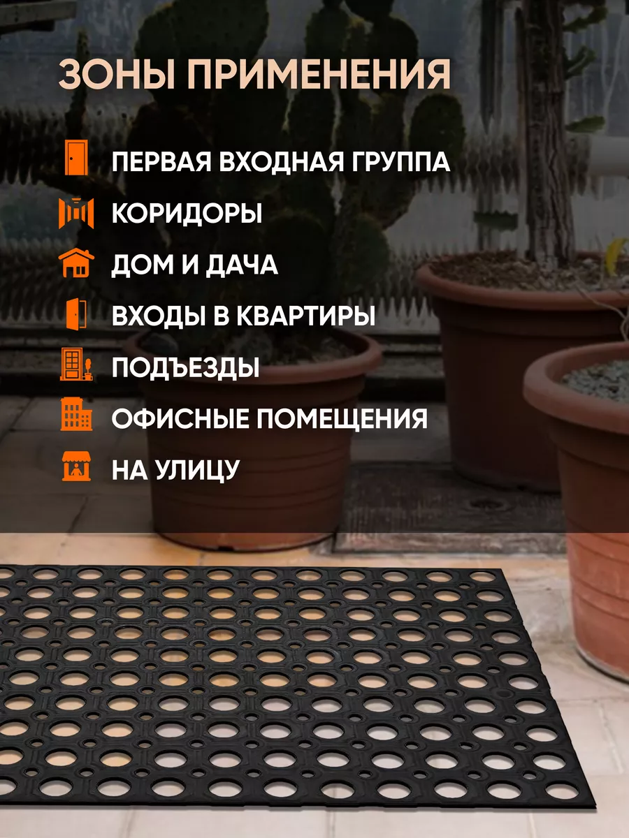 Коврик придверный резиновый 50х80 ячейка ComeForte купить по цене 1 147 ₽ в  интернет-магазине Wildberries | 17971532