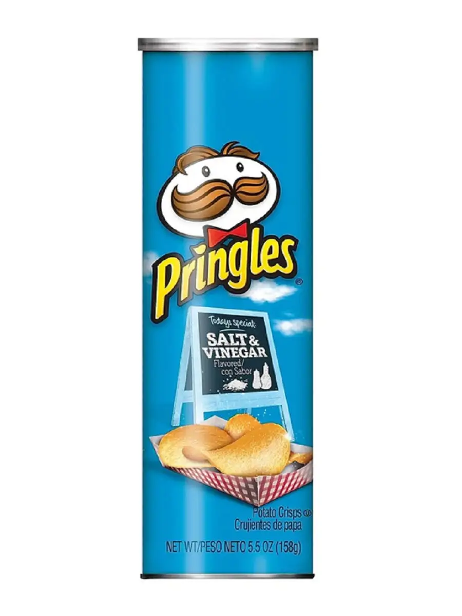 Принглс Чипсы Соль Уксус 158гр. (США) Pringles USA купить по цене 442 ₽ в  интернет-магазине Wildberries | 17995790