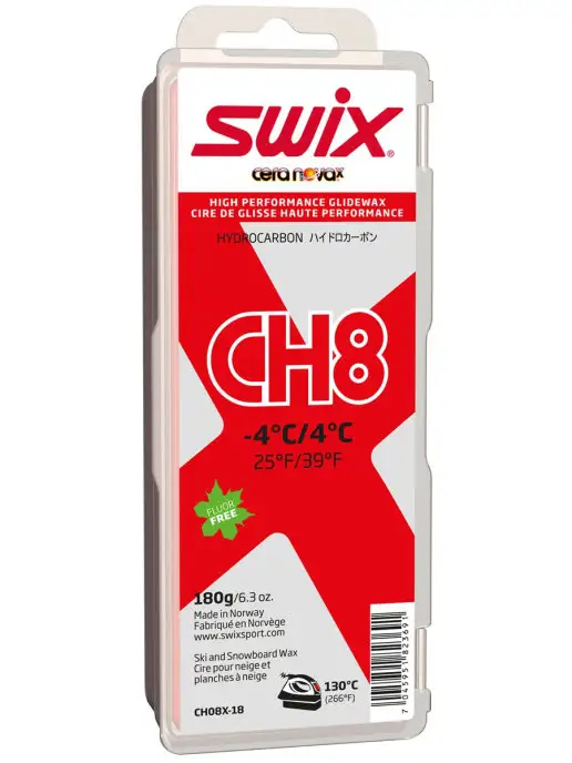 Swix Парафин, красный CH8X Red от +4С до -4С, 180 г