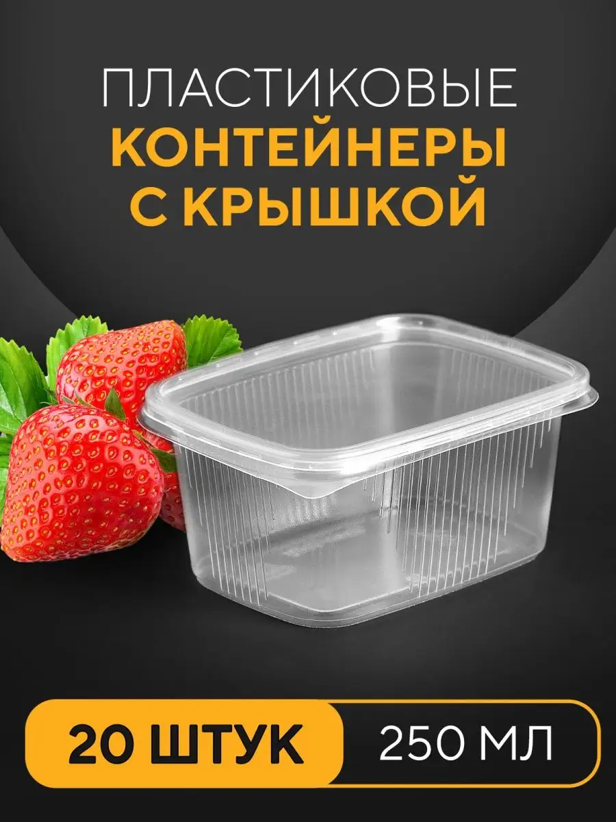 Контейнер для еды Одноразовые контейнеры 250 мл, 20 шт ХозМаркет№3. Товары  для дома купить по цене 0 сум в интернет-магазине Wildberries в Узбекистане  | 18268536