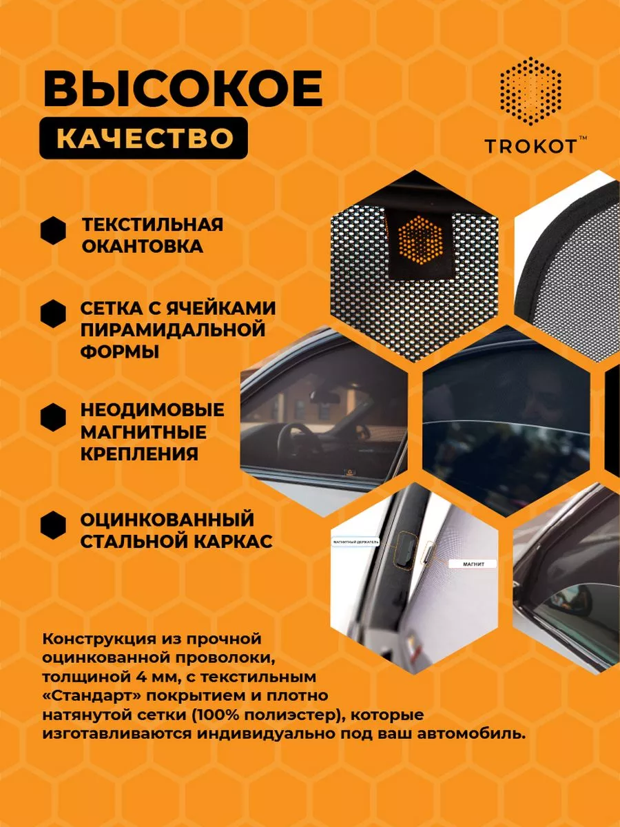 ТРОКОТ Каркасные автошторки STANDART на Renault Duster 1