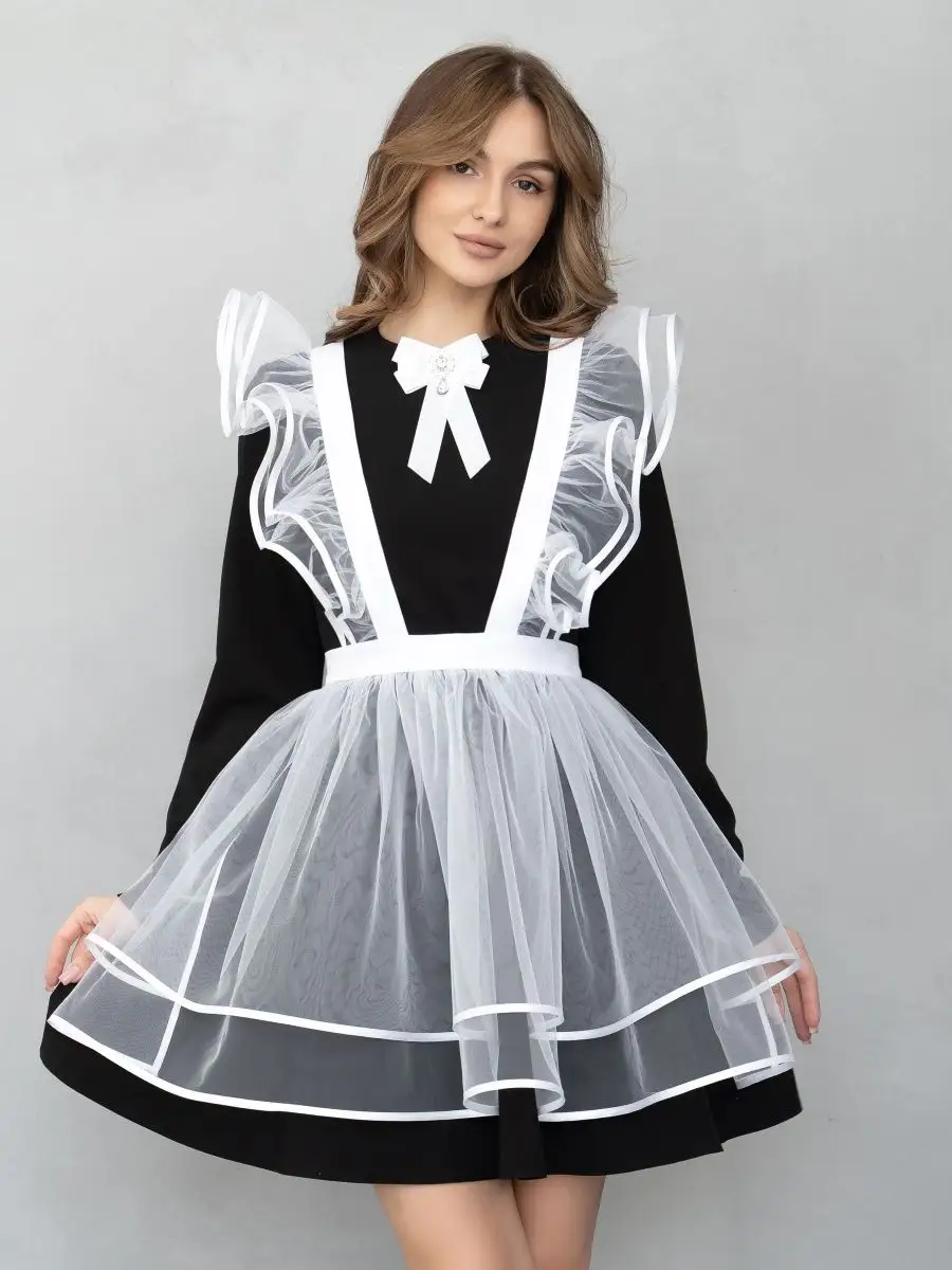 Фартук школьный белый последний звонок 1 сентября School dress купить по  цене 100,90 р. в интернет-магазине Wildberries в Беларуси | 18691064