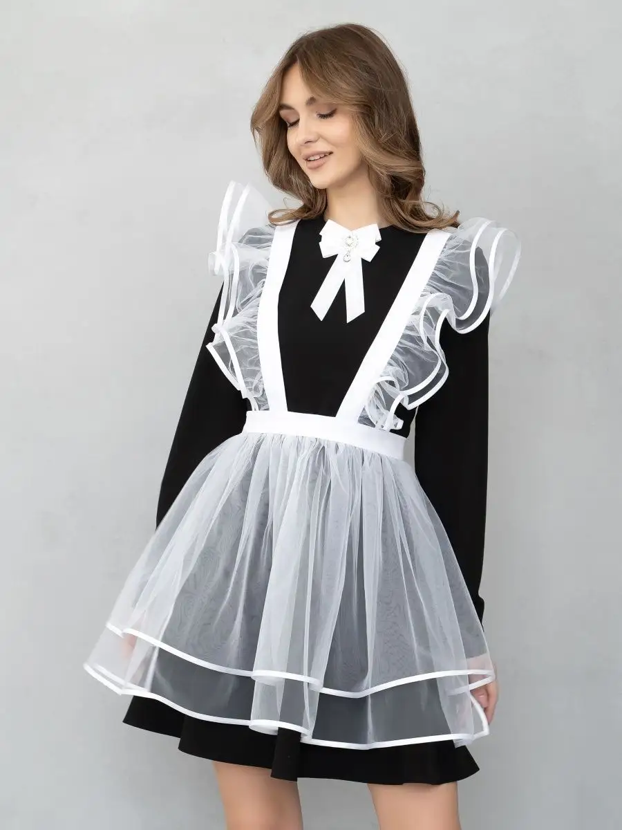 School dress Фартук школьный белый последний звонок 1 сентября