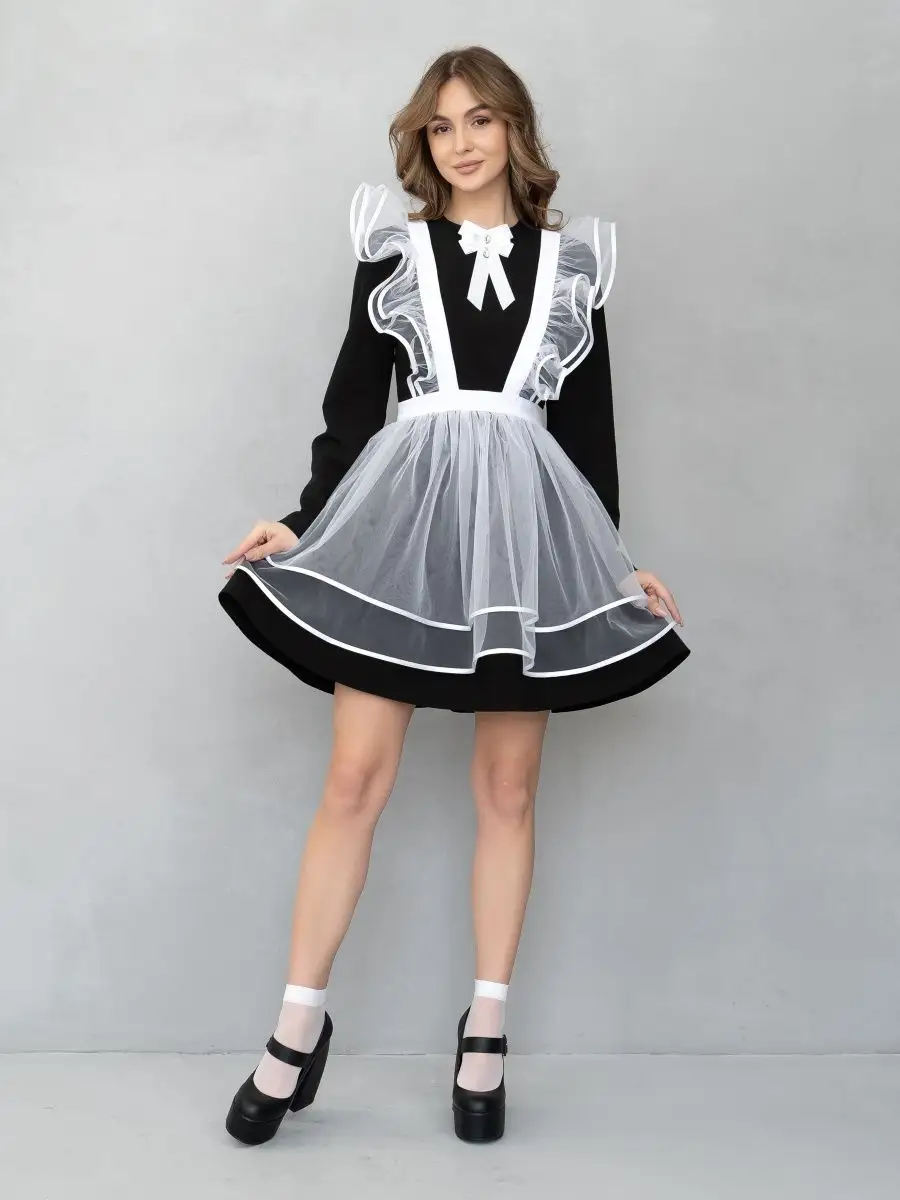 Фартук школьный белый последний звонок 1 сентября School dress купить по  цене 462 800 сум в интернет-магазине Wildberries в Узбекистане | 18691064