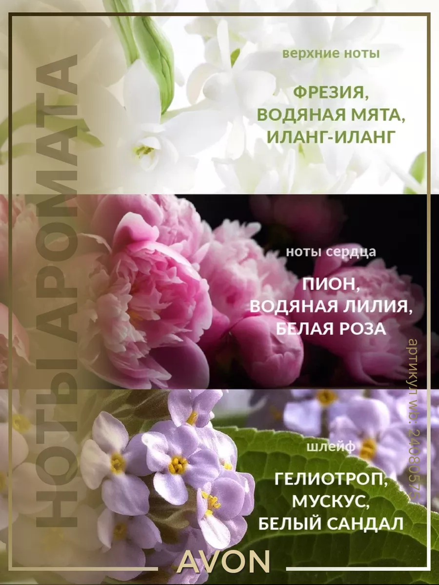 AVON Туалетная вода Pur Blanca духи Эйвон Пур бланка белая