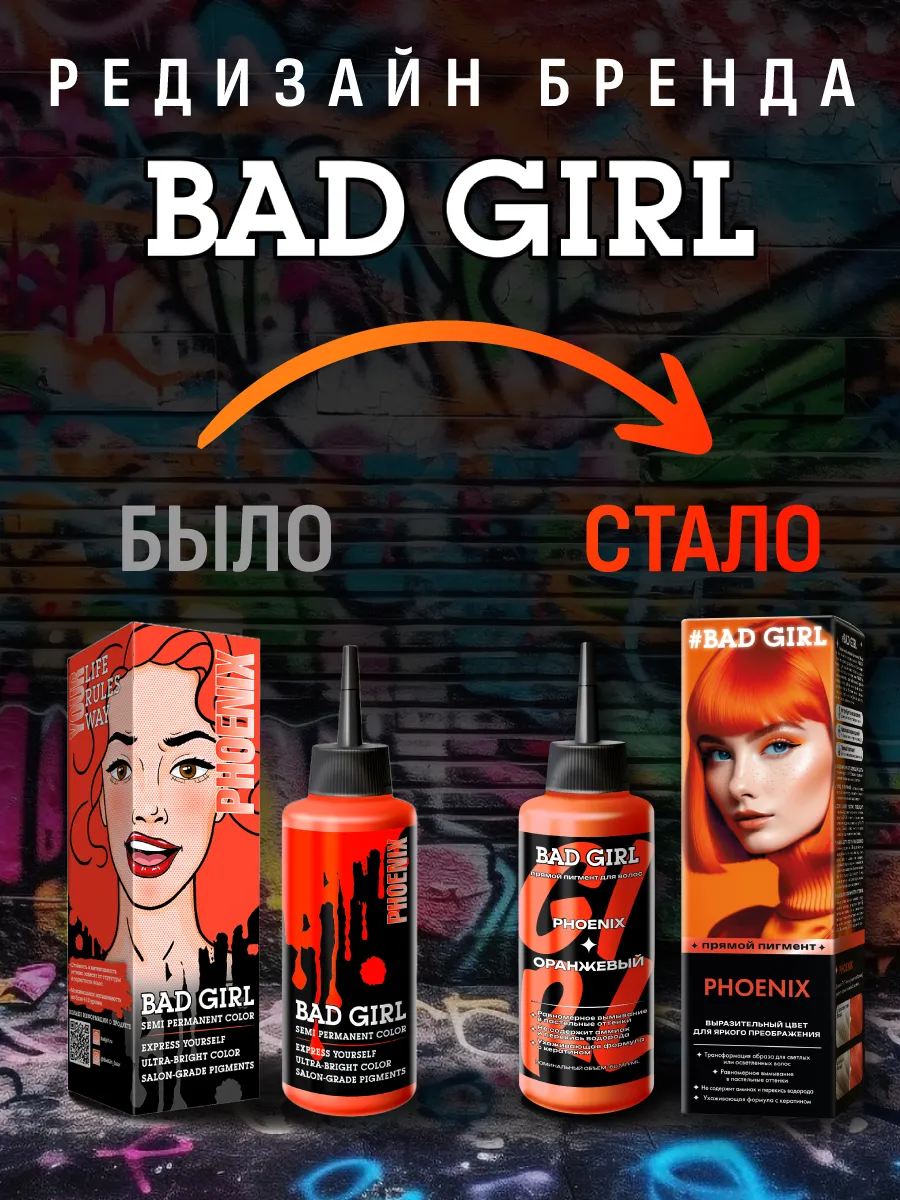 Пигмент прямого действия оранжевый, 150 мл BAD GIRL COLOR купить по цене  538 ₽ в интернет-магазине Wildberries | 26398948