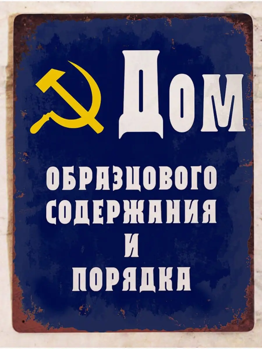 Табличка Дом образцового содержания, металл, 20х30 см Декоративная жесть  купить по цене 765 ₽ в интернет-магазине Wildberries | 26936331