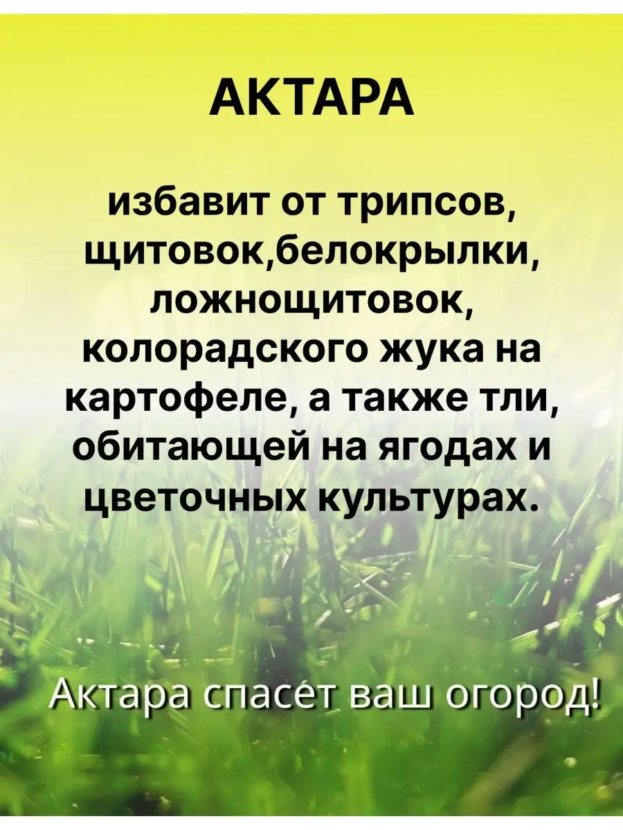 Для растений от тли от вредителей 4г Актара купить по цене 197 ₽ в  интернет-магазине Wildberries | 27019126