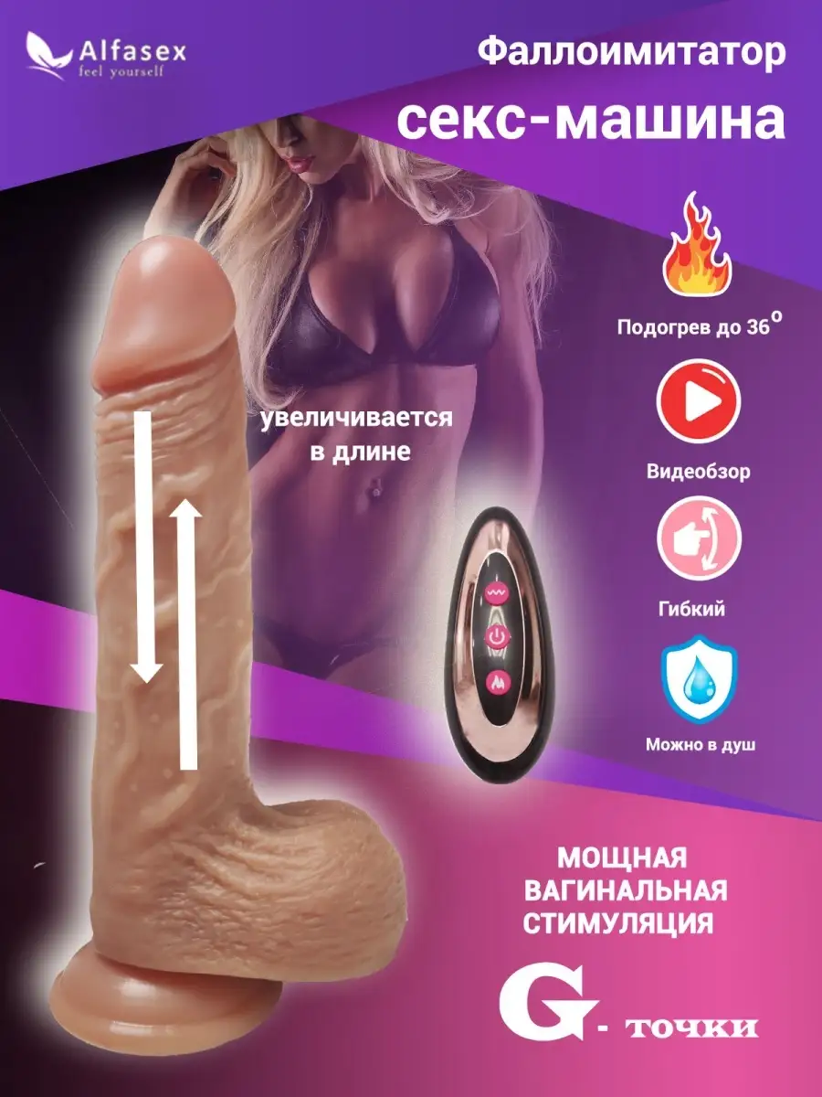 Фаллоимитатор вибратор живой член Alfasex купить по цене 2 035 ₽ в  интернет-магазине Wildberries | 27650162