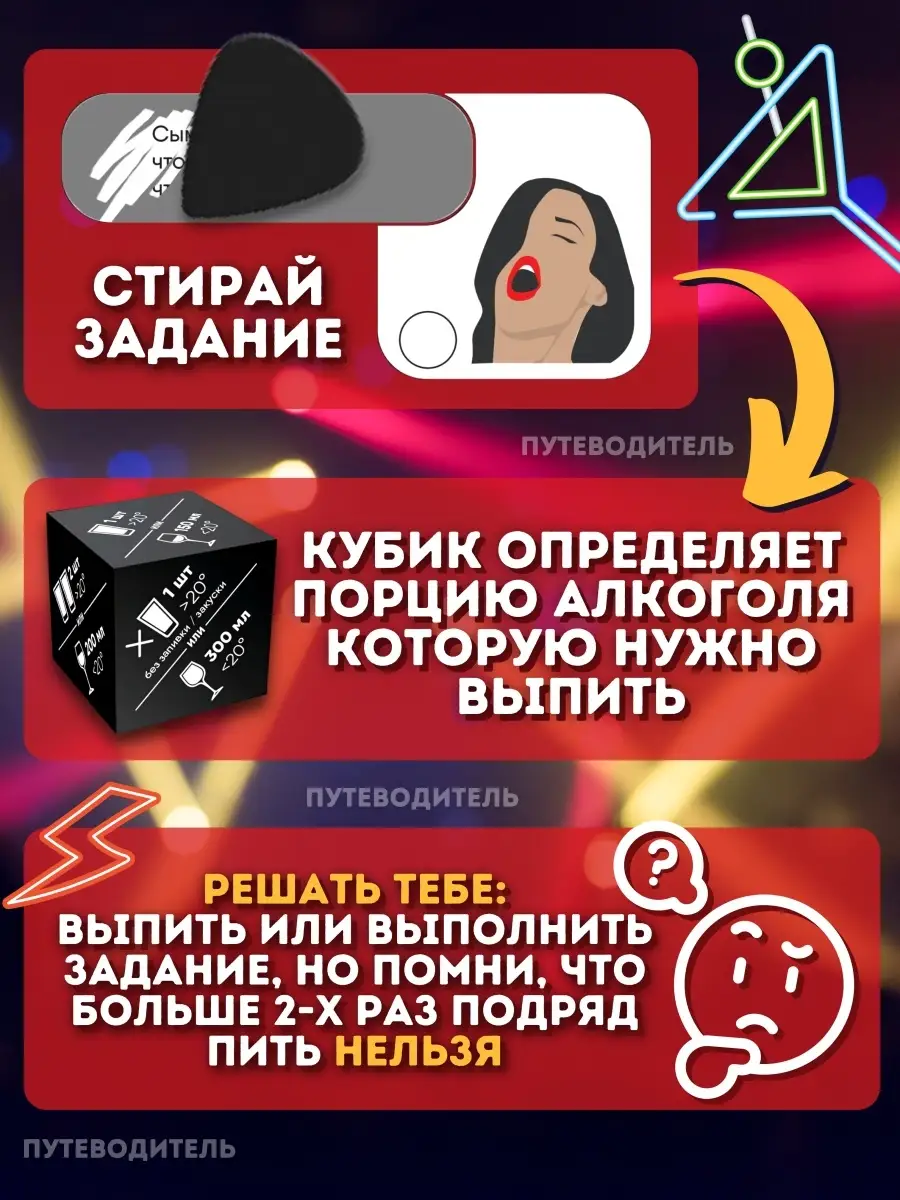 Путеводитель Настольная игра для компании и вечеринок 18+