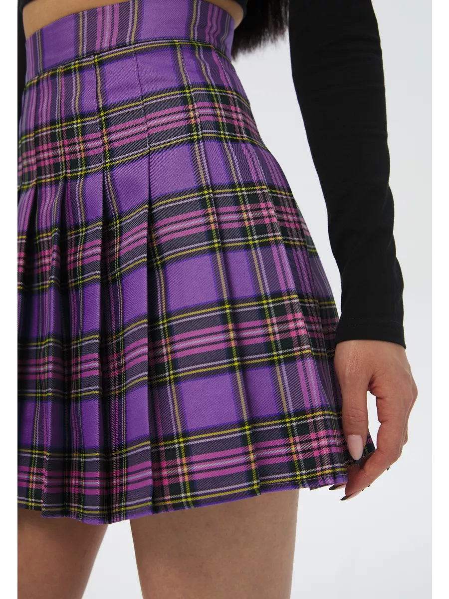 Мини юбка плиссированная в складку Skirt back 2school